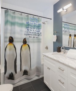 Penguin Shower Curtain - Perfect for Your Antarctica Theme