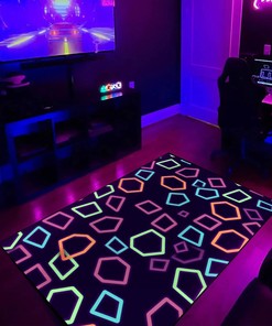 Personalized Arcade Pattern Area Rug for Bedroom, Living Room