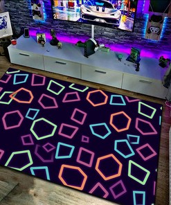 Personalized Arcade Pattern Area Rug for Bedroom, Living Room