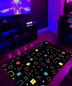Personalized Arcade Pattern Area Rug for Home Decor