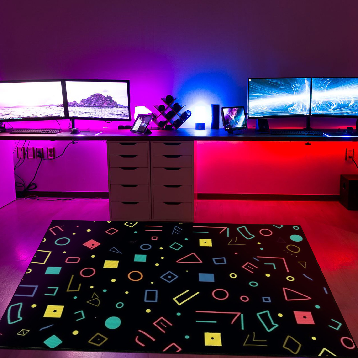 Personalized Arcade Pattern Area Rug for Home Decor