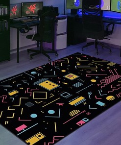 Personalized Arcade Pattern Area Rug for Living Room