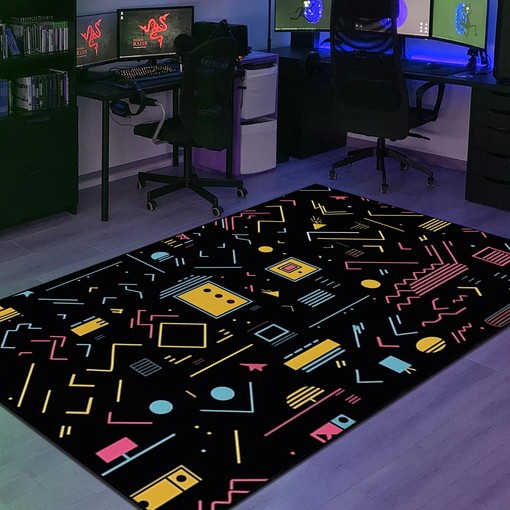 Personalized Arcade Pattern Area Rug for Living Room