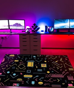 Personalized Arcade Pattern Area Rug for Living Room