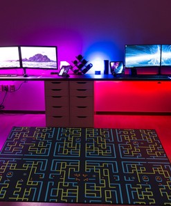 Personalized Arcade Pattern Area Rug for Living Room, Bedroom