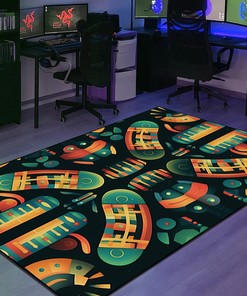 Personalized Arcade Pattern Centipede Segments Area Rug
