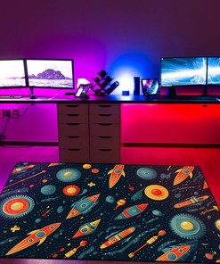 Personalized Arcade Pattern Missile Patterns Area Rug