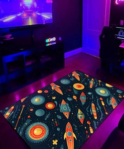 Personalized Arcade Pattern Missile Patterns Area Rug