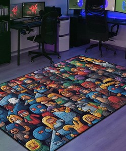Personalized Arcade Patternated Characters Area Rug