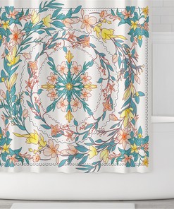 Personalized Bohemian Shower Curtain, Tapestry Decoration for Wedding Party 