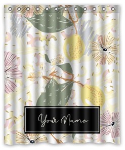 Personalized Fresh Lemon Shower Curtain - Boho Curtain Waterproof for Your Bathroom Decoration