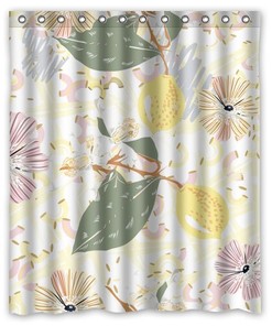 Personalized Fresh Lemon Shower Curtain - Boho Curtain Waterproof for Your Bathroom Decoration