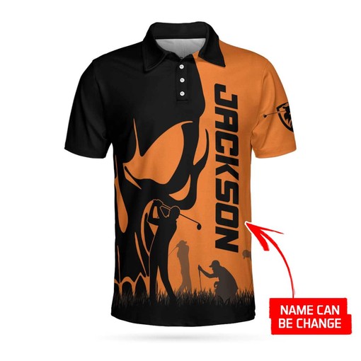 Personalized Golfer Skull Polo 3D All Over Printed Unisex Shirt Gift Perfect for Fans