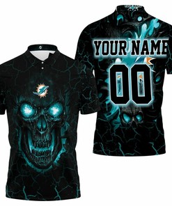 Personalized Lava Skull Dolphins 3D Polo Shirt - A Must-Have for Lovers of Skulls!