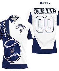Personalized Milwaukee Brewers 3D Polo - Gift for Fans!