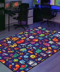 Personalized Pixel Art Pattern Arcade Carpet for Home Decor