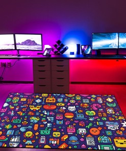 Personalized Pixel Art Pattern Arcade Carpet for Home Decor