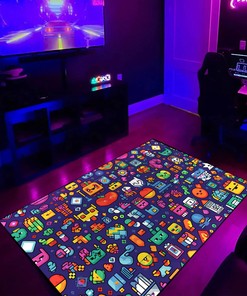 Personalized Pixel Art Pattern Arcade Carpet for Home Decor