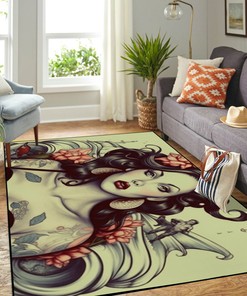 Personalized Tattoo Art Print for Home Decoration Living Room Area Rug