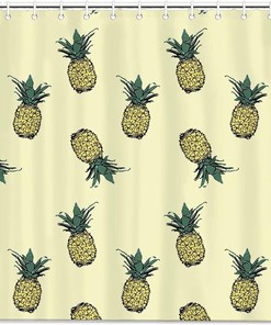 Pineapples Shower Curtain for Bathroom Decor, Home Decor Style