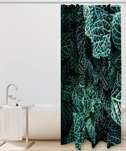 Plant Leaf Leaves Green Garden Fabric Shower Curtain for Bathroom Decor