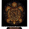Polynesian Golden Tribal Sea Turtle Fabric Shower Curtain Liner: Coastal Bathroom Decor