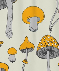 Psychedelic Mushroom Art Shower Curtain - Woodland Bathroom Decor - Cute Bathroom Accessories - Home Decor