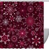 Purple Snowflakes Christmas Shower Curtain for Whimsical Bathroom Decor 
