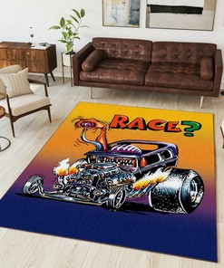 Race to Style with Rat Fink Rug for Hod Rod Lovers