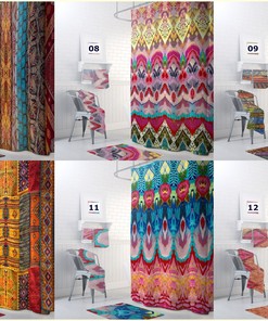 Rainbow Stripe Bathroom Decor Shower Curtain - Colorful Bohemian Bath Curtains to Brighten Up Your Day