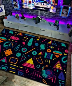 Retro Arcade Floor Pattern - Playful Characters, VFX Friday, Primary Colors