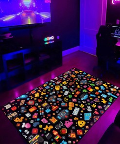 Retro Gaming Icons A Fun and Nostalgic Pattern for Retro Gamers and Fans - Personalize Your Living Space