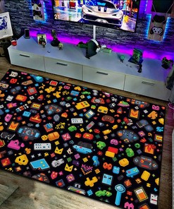 Retro Gaming Icons A Fun and Nostalgic Pattern for Retro Gamers and Fans - Personalize Your Living Space