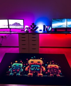 Retro Space Invaders Arcade Game Wallpaper Area Rug for Home Decor