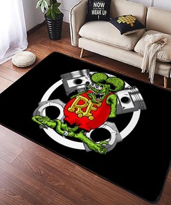 Rev Up Your Home Decor with Car Engine Rat Fink Rug