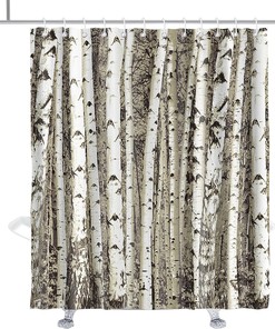 Rustic Birch Tree Shower Curtain - Bathroom Decor