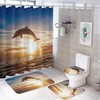 Sea Dolphin Shower Curtain for Bathroom, Home Decor
