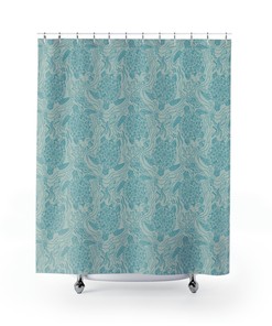 Sea Foam Green Sea Turtle Shower Curtain for Relaxing Bathroom Decor