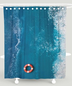 Sea Raincoat Shower Curtain for Nautical Bathroom Decor