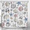 Seashells Watercolor Butterfly Waterproof Bathroom Curtain Set - Bathroom Decor