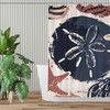 Seashells on Sand Fabric Shower Curtain - Coastal Bathroom Decor 