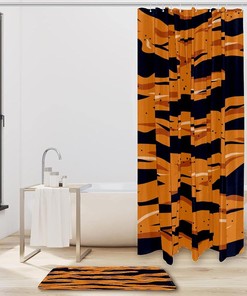 Sexy Wild Tiger Stripe Shower Curtain: Waterproof Bathhroom Curtain by Woodyotime