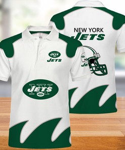 Skull Fire 3D Polo Shirt - New York Jets Best Gift for Fans