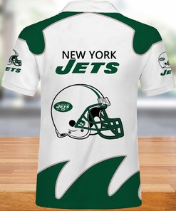 Skull Fire 3D Polo Shirt - New York Jets Best Gift for Fans