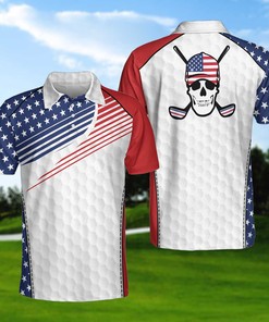 Skull Golf Hat Polo Shirt for Golfers