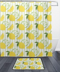 Sletend Lemon Fruit Bathroom Shower Curtain - Creative and Colorful Curtain for Your Shower Room Fabric