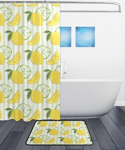 Sletend Lemon Fruit Bathroom Shower Curtain - Creative and Colorful Curtain for Your Shower Room Fabric