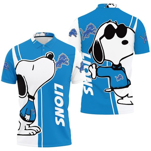 Snoopy Lover Detroit Lions 3D Printed Polo Shirt - Gift for NFL Fans and Snoopy Fans