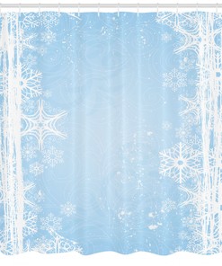 Soft Christmas Snowflake Winter Shower Curtain for Bathroom Decor