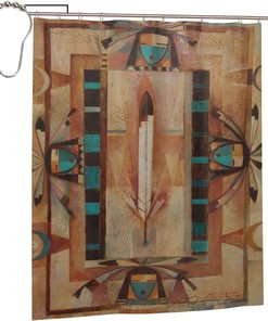 Southwest Tribal Native American Navajo Shower Curtain for Bathroom